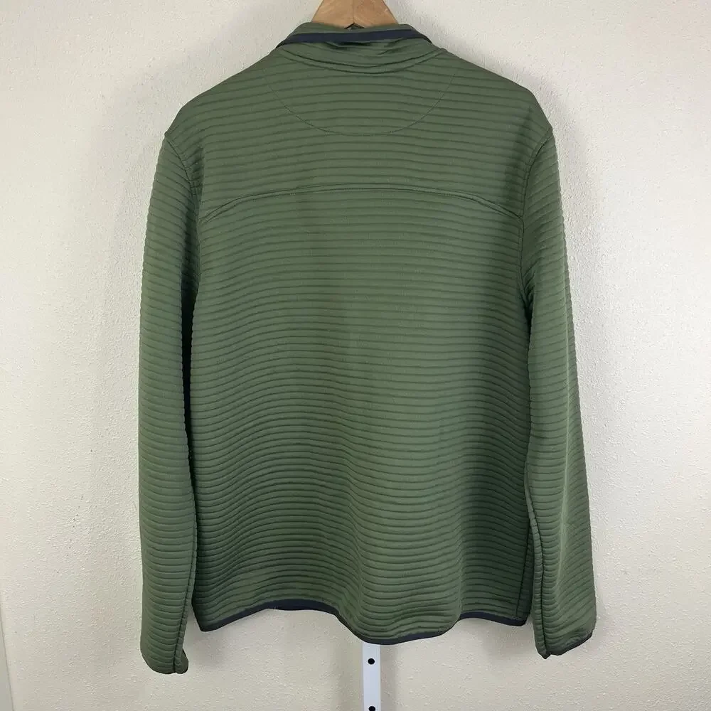 Gerry Ottoman 1/4 Snap Pullover Sweater Mens XXL Olive Heather